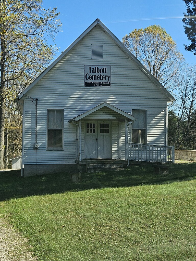 The historic Talbott Cemetery building